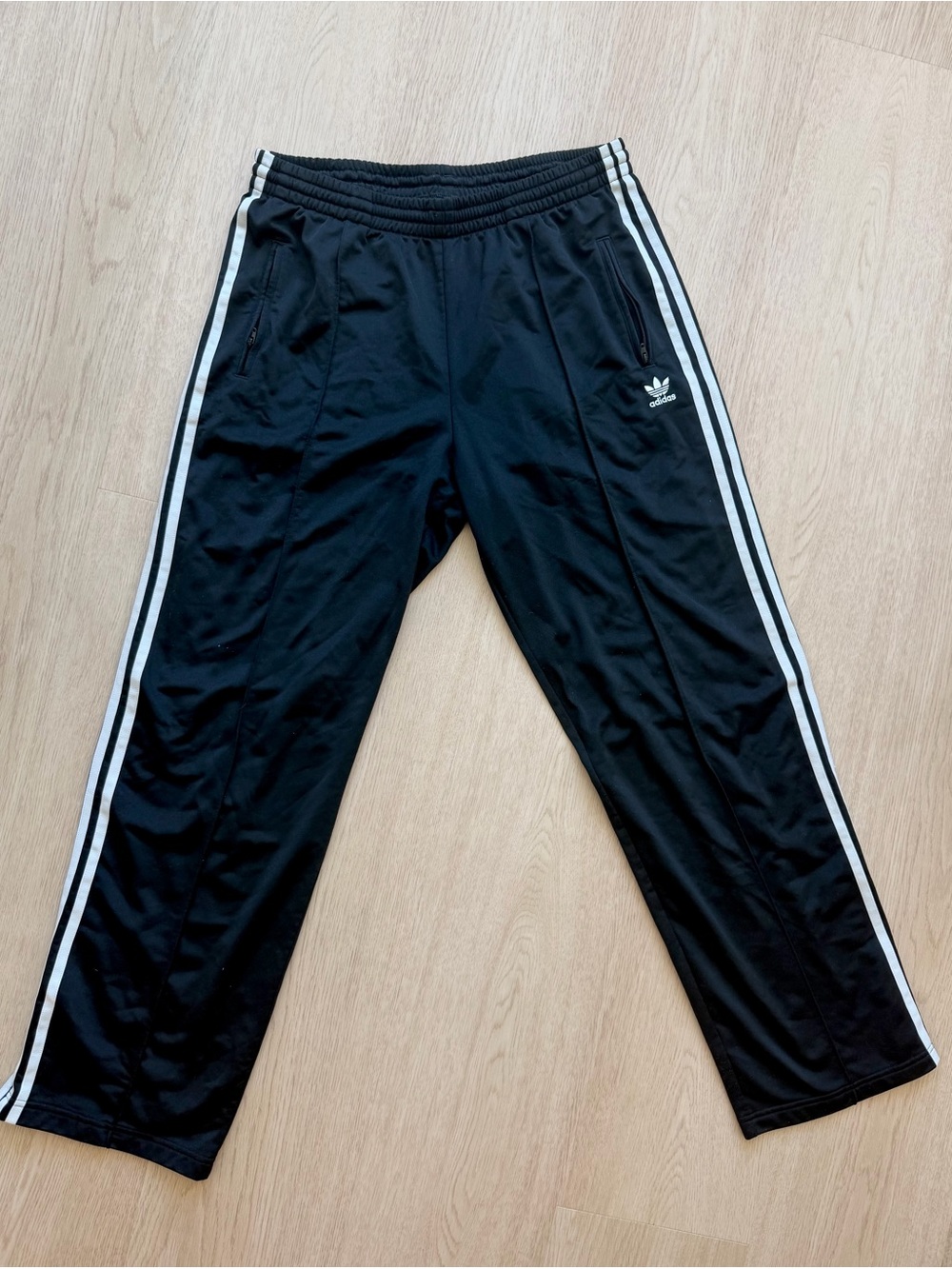 adidas Black Jogger Pants with White 3-Stripes